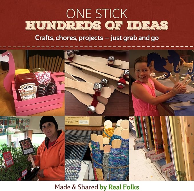 Henry Bukke's Best Birch Paint Sticks, 50-Pack, 12 Inch – Clean & Smooth for Automotive, Industrial, Beauty, Art & Craft Projects, Made in USA
