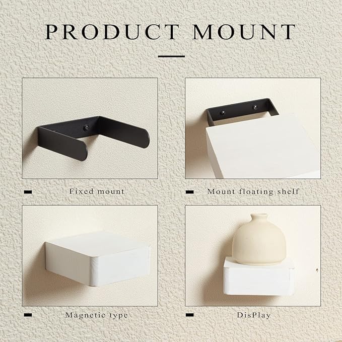 Freezing point Small Floating Shelf,Mini Wall Shelves for Kitchen Bedroom Living Room Bathroom Wall Decor Plant Display Collectibles Corner Decorative Storage Tiny White