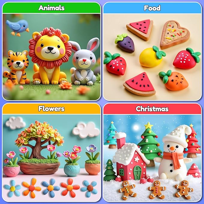 Air Dry Clay 170 Colors, Modeling Clay for Kids, DIY Molding Magic Toy with Tools, Gift for Kids Boys Girls