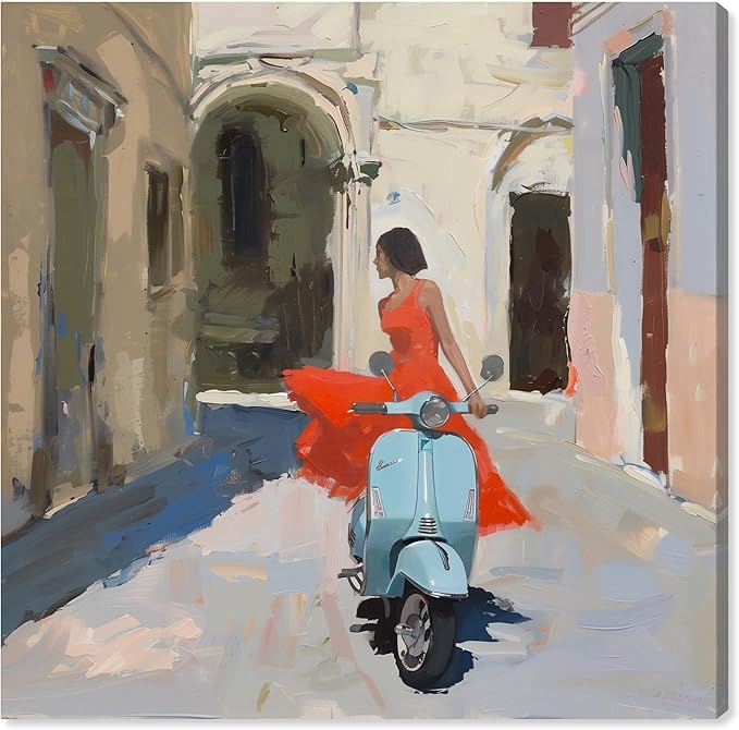 Art Remedy Venice Visits Canvas Classic Landscape Art, Gallery Wrapped, 40" x 40"