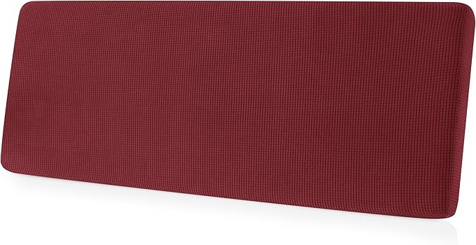 CHUN YI Stretch Couch Cushion Cover for Armchair, Individual Sofa Seat Cushion Covers for Chairs, Slipcover Replacement with Spandex Jacquard Fabric(Large,Wine)