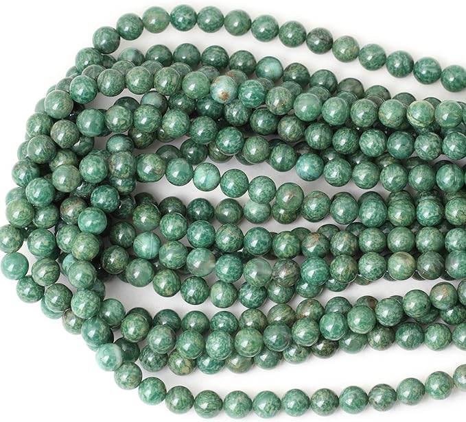 45PCS 8mm Natural African Jade Gemstone Round Loose Beads for Jewelry Making DIY Findings 1 Strand 15"