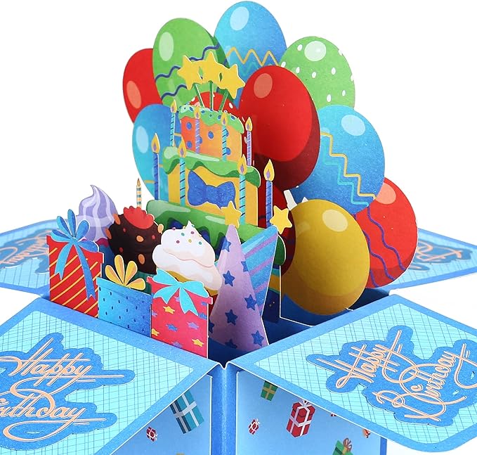 3D Pop-Up Happy Birthday Cards – Fun & Unique Greeting Cards with Envelopes & Message Tag - Gift for Son, Daughter, Mom, Dad, Wife, Husband, Girlfriend, Boyfriend! Celebrate in Style!
