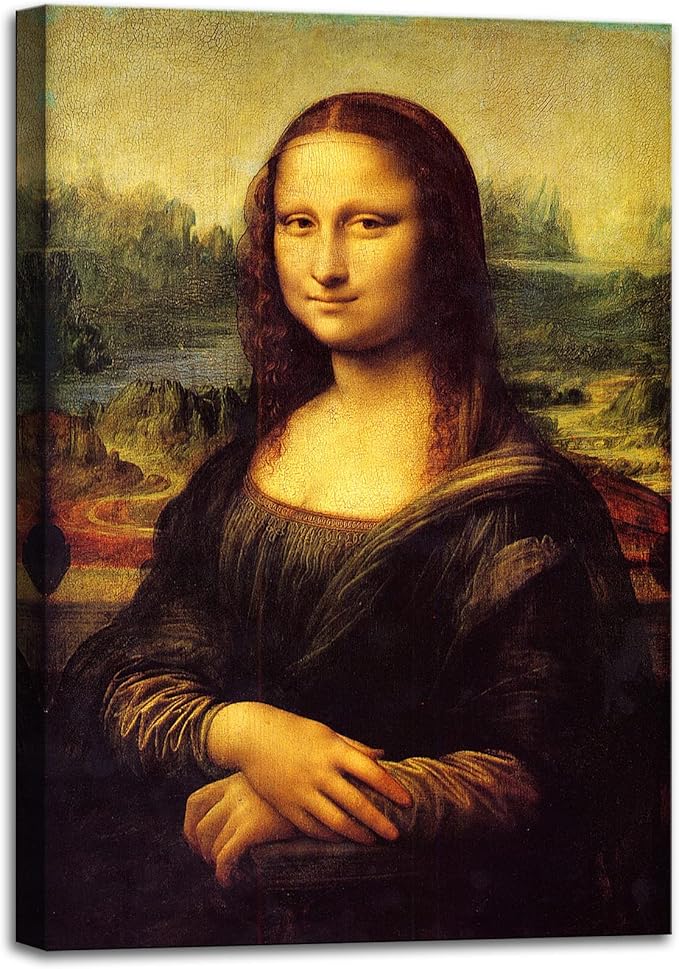 msspart Canvas Prints Wall Art Mona Lisa by by Leonardo DaVinci, The World Classic Paintings Reproductions for Living Room 24"x36"