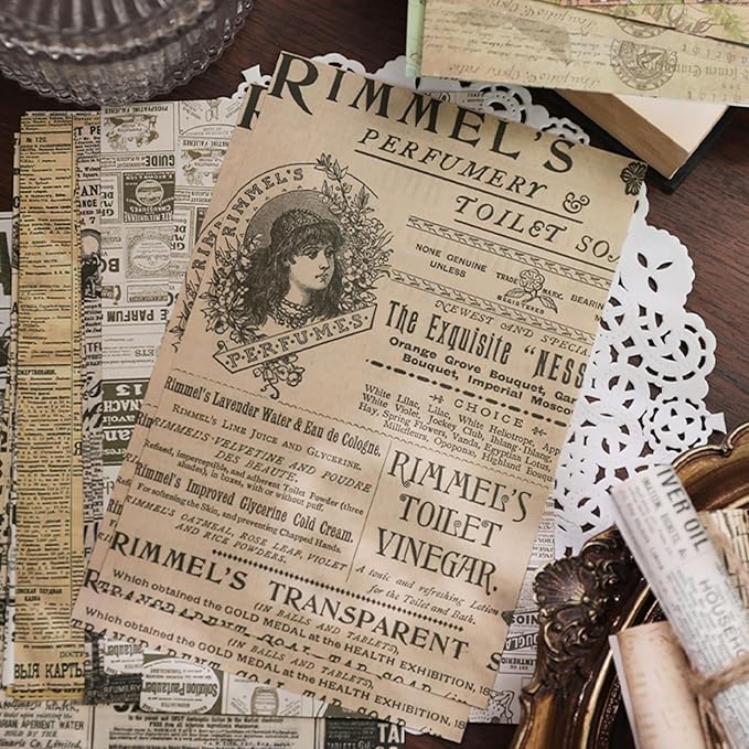 180 Sheets Collage Material Vintage DIY Scrapbook Paper Journaling Scrapbooking Supplies for Notebook Decor Cottagecore Picture Frames DIY Bullet Journal Artwork Art Collage