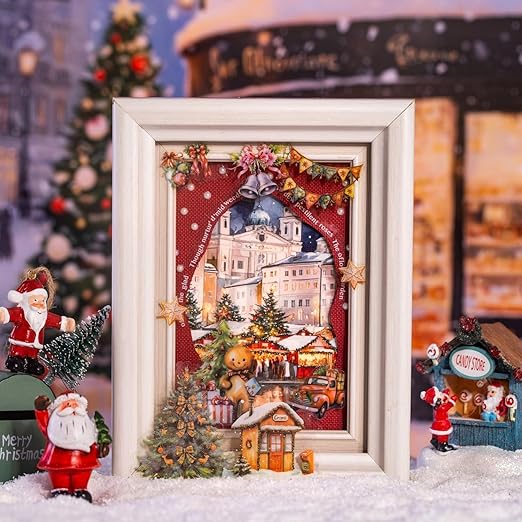 Christmas Washi Tape Set,3 Rolls City Landscape Stickers for Journaling,Christmas Washi Tape Stickers for Junk Journal Supplies,Scrapbooking,Notebook,Phone Case,DIY Craft(Victoria)
