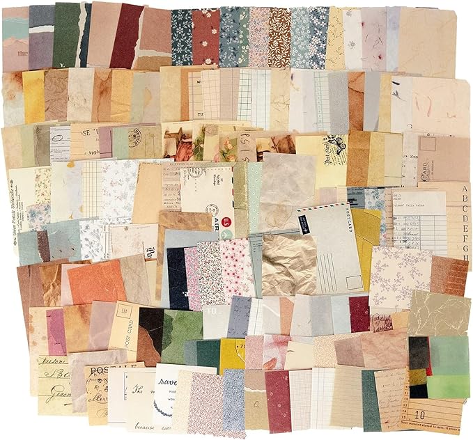 360 Sheets Vintage Scrapbook Paper Pack, Retro Aesthetic Journaling Supplies for DIY Crafts, Junk Journal, Collage, Ephemera, Aged Backgrounds & Mixed Themes