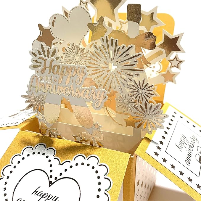 Handmade 3D Floral Pop-Up Greeting Card with Note & Envelope - Thoughtful Gift for Anniversary, Valentine's Day, Mother's Day, Teacher Appreciation - All-Occasion Bouquet Gift Box