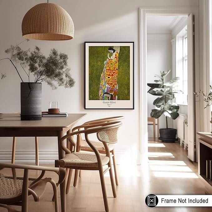 Poster Master Vintage Gustav Klimt Poster - Retro Hope II Print - Art Nouveau - Abstract Art - Symbolism Art - Aesthetic Art - Classic Painting - Colorful Living Room Decor - 8x10 UNFRAMED Wall Art