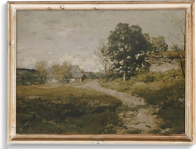 uniro Farmhouse Rustic Canvas Prints - Vintage Oil Painting Art Pictures for Bedroom Bathroom Decor (8" x 10" - UNFRAMED)