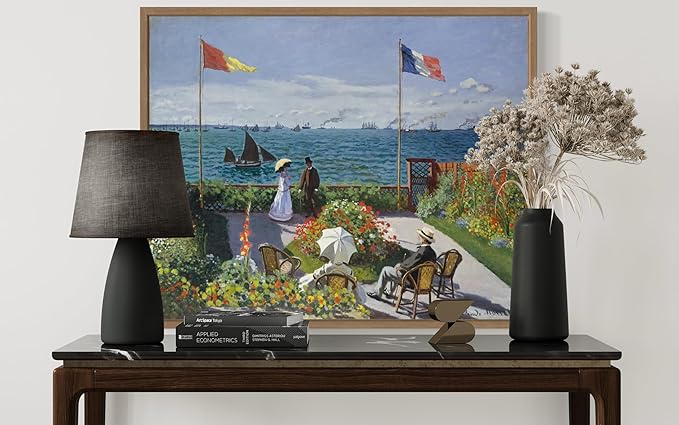 Garden at Sainte Claude Monet Wall Art Print Poster, Impressionist Painting Wall Art Wall Decor, for Bedroom and Living room Bathroom Decor 115 (Garden at Sainte, 11 x 14 inches, Wood Frame)