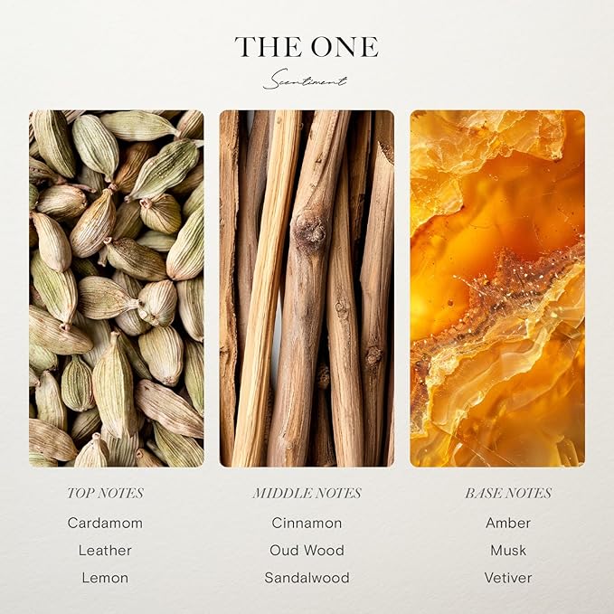 Scentiment Diffuser Oil - The One | Inspired by Luxury Five Star Hotel Lobby Scent | Aromatherapy Fragrance Oil | Notes of Cardamom, Leather, Lemon with Cinnamon & Sandalwood (120ml)