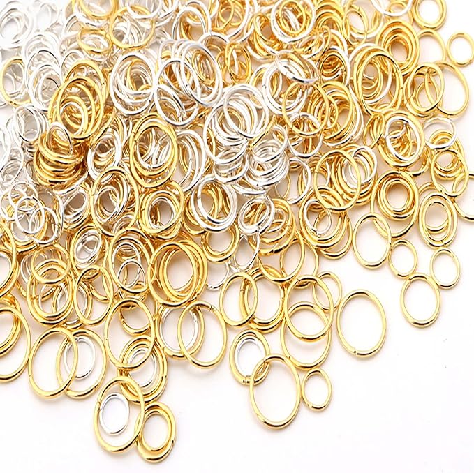 700Pcs Split Rings,Double Loop Jump Ring Sets Split Jump Rings for Jewelry Making,Small O Key Ring Earring Necklace Bracelet Connector for DIY Crafts Making Findings (Silver,6mm)