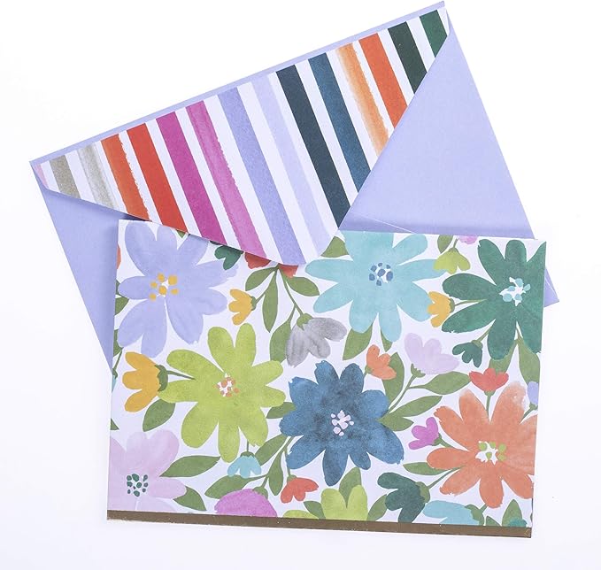 Graphique Boxed Cards, Flower Power – Includes 16 Cards with Matching Envelopes and Storage Box, Cute Stationery Made on Durable Cardstock, Cards Measure 4” x 5.625”