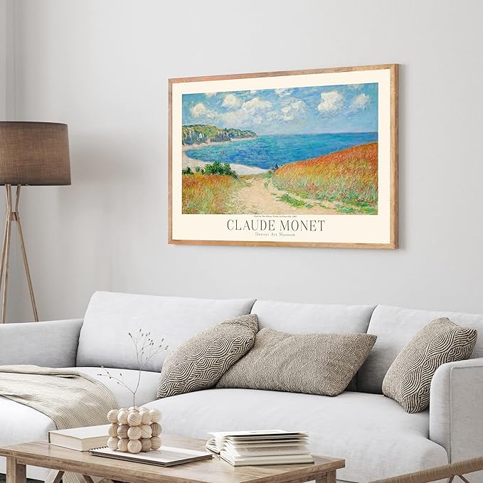 Claude Monet Prints, Museum Gallery Exhibition Poster, Claude Monet Art Works, Claude Monet Poster Prints, Vintage Print, Home Office Wall-Decor (Collection 1) - 16x20 Inches