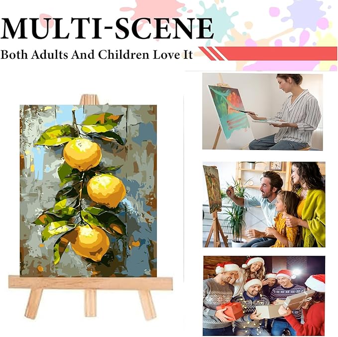 GXGLLPZBY Painting by Numbers for Adults Beginner,Refreshing Lemon Adult Paint by Number Kits on Canvas,DIY Oil Acrylic Number Painting Kit Home Wall Decor 15.7X19.7 inch