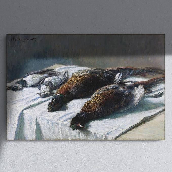 CFIOZYOS 40+ Monet Famous Print Posters Still Life with Pheasants And Plovers by Claude Monet Impressionism Canvas Wall Art Print Poster For Home School Office Decor Unframe 16×24inch(40×60cm)