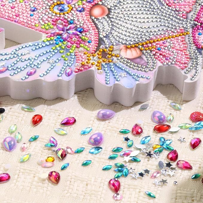 Tabletop Diamond Art Kits for Adults - Angel Gnome Diamond Painting Figurines Ornaments, DIY 5D Diamond Art Statues Diamond Dots Sculpture Special Shaped Paintings with Diamonds Gem Art and Crafts