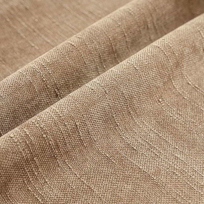 Foindtower Pack of 2 Soft Textured Chenille Throw Decorative Pillow Covers Square Accent Solid Cushion Cover Neutral Lumbar Pillow Case for Couch Sofa Bedroom Living Room 12x24 Inch,Taupe Khaki Camel