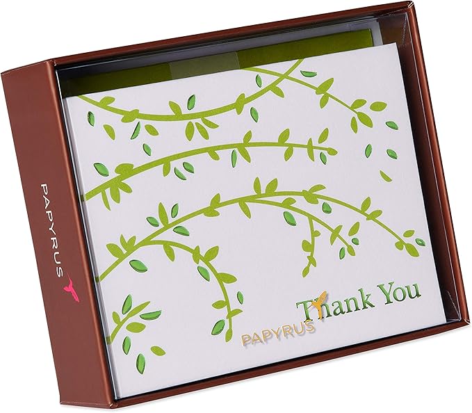 Papyrus Thank You Cards with Envelopes, Branches (20-Count)