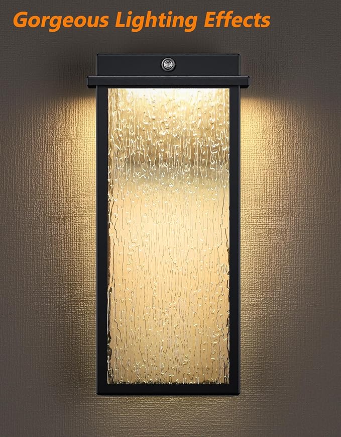 PARTPHONER Outdoor Light Fixture Wall Light, Dusk to Dawn Outdoor Lighting Anti-Rust Wall Lantern Outside Wall Sconce, Integrated LED Porch Light for Garage Patio Doorway