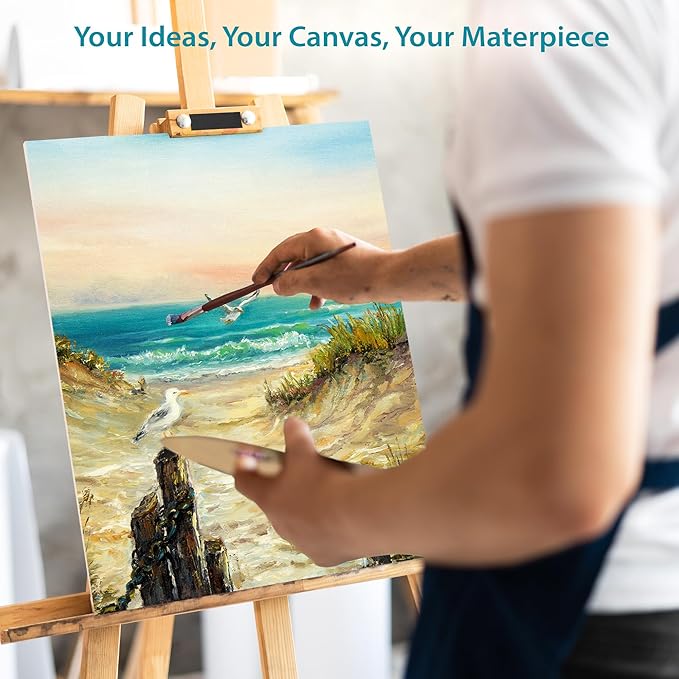KEFF Canvas Boards for Painting - 9x12 2-Pack Bulk Canvas Panels Value Pack - 100% Cotton Triple Primed Canvases for Painting Supplies, Acrylic, Oil, Watercolor & Tempera