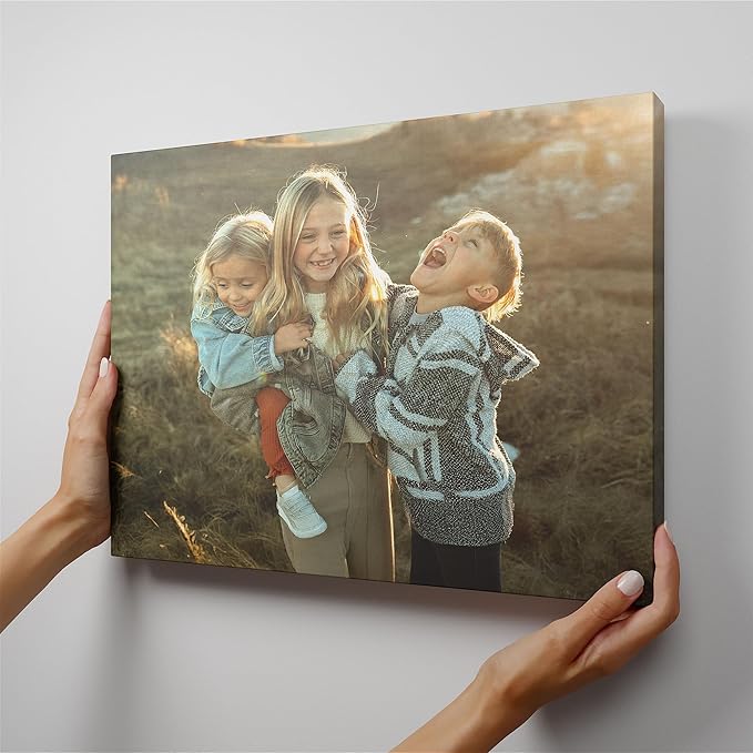 Mixtiles Custom Canvas With Your Photos – No-Nails, Magnetic Hanging System - Wall Frames, Personalized Prints, Perfect Home Decor Gift – 16×12 Single Tile