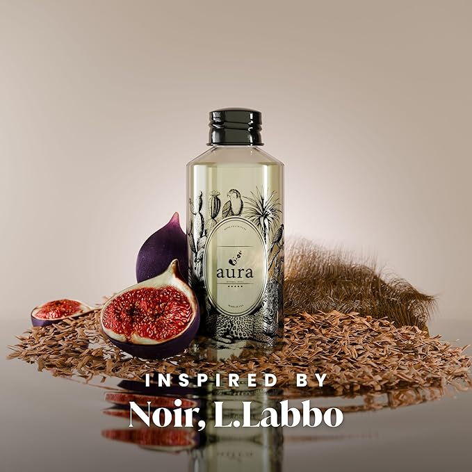 A U R A - Monaco Fragrance Oil for Waterless Scent Diffuser - Inspired by L.Labo-Noir | (1.7 fl oz, 50 ml) Pure Essential Oil Blends for Aromatherapy Diffuser & Hotel Collection Oil Diffuser