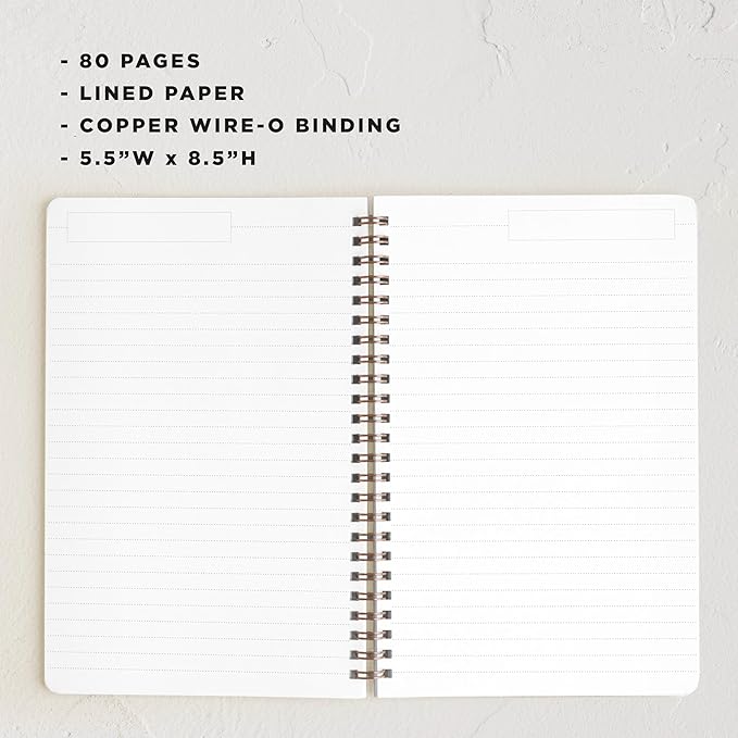 Minted Limoncello Notebook, Writing Journal for Notes & Journaling, Durable Paper Cover, Modern, Colorful & Simple Spiral Bound Journal Notebook with 80 Lined Pages, 5.5" x 8.5"
