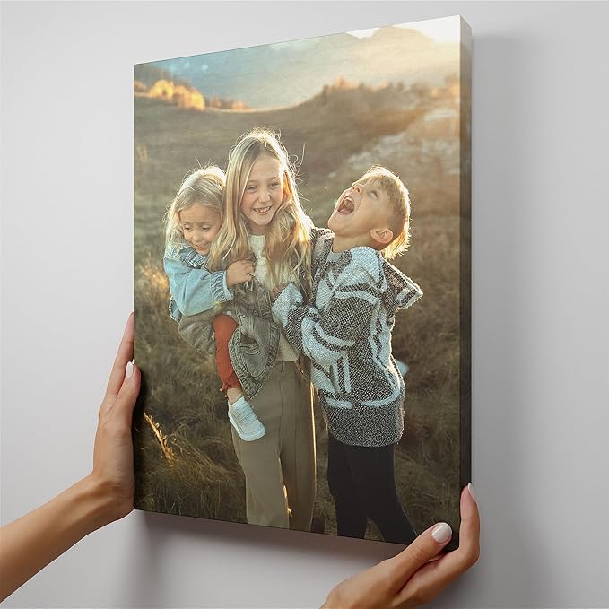 Mixtiles Custom Canvas With Your Photos – No-Nails, Magnetic Hanging System - Wall Frames, Personalized Prints, Perfect Home Decor Gift – 12×16 Single Tile