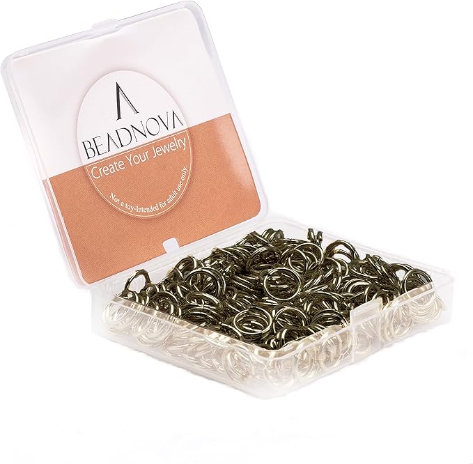 BEADNOVA 10mm Jump Rings Copper Jewelry Open Jump Rings for Jewelry Making Accessories Makings for Keychains (300Pcs)