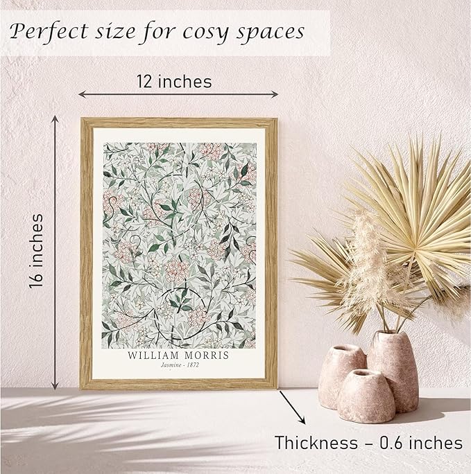Induslyfe Framed Sage Green Vintage Wall Art Canvas Decor Set of 3, Matisse Wall Art Prints Posters Mid Century Modern Art, Van Gogh Floral Botanical wall art, bathroom, bedroom, living room 12x16