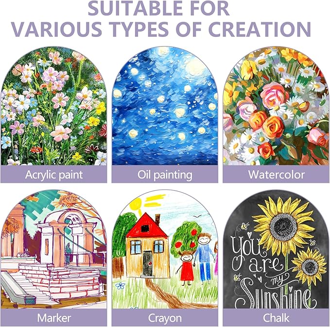 ESRICH Canvas Boards for Painting 12x16 Inch, 3 Pack Canvas for Painting Cotton Primed Acid Free Large Blank Canvas Panels for Oil Paint, Watercolor, Acrylic Paint, Gouache and Tempera.