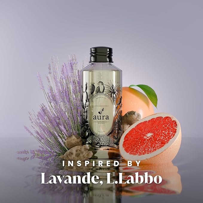 A U R A - Provence Fragrance Oil for Waterless Scent Diffuser - Inspired by L.Labo-Lavande 31 | (1.7 fl oz, 50 ml) Pure Essential Oil Blends for Aromatherapy Diffuser & Hotel Collection Oil Diffuser