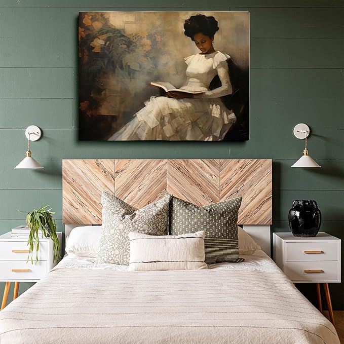 Vintage Black Female Portrait Reading Book,Black Women Vintage Art,Black Woman Print Art,Victorian African Female American Portrait,Reading Lovers Room Decor,Present For Mom24x36 Framed