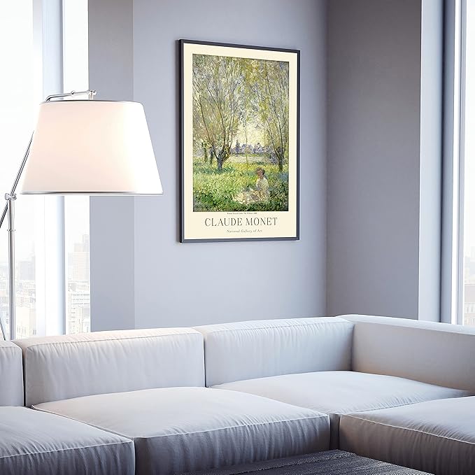 Claude Monet Prints - Museum Gallery Exhibition Poster, Vintage Art Work - Home Office Wall-Decor (Collection 1) - 18x24 Inches