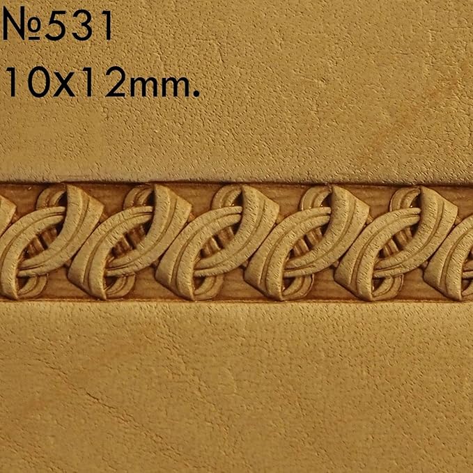 DandS ltd Leather Stamp Tool, Ornamental, Professional Steel Craft Tool for Leatherworking, Embossing, Carving & Stamping Leather Projects, Belts Wallets & DIY Projects Compatible with Mallet #531