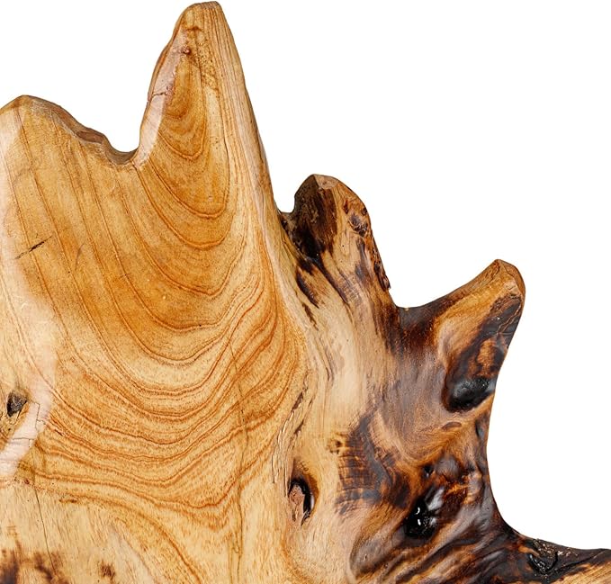 THY COLLECTIBLES Irregular Handcarved Root Wood Sculpture, Wood Tabletop Abstract Standing Sculpture for Home Decor Natural Edge Tabletop Statue (Small)