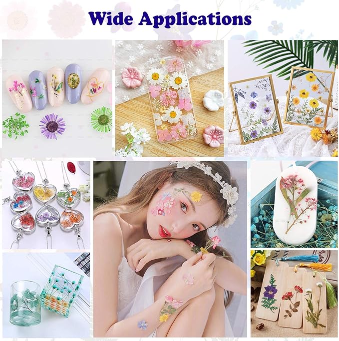75 Pcs Red Dried Flowers Real Natural Pressed Leave Petals for DIY Resin Candle Jewelry Nail Pendant Crafts