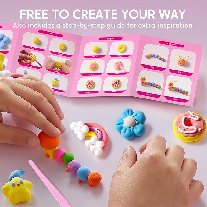 Klever Kits Air Dry Clay Painting, Air Clay Kit for Kids, 8 Pre-grooved Filling and Original Designed Boards, Easy Play and Non Toxic Material, Arts and Crafts for Kids Age 4-9 by JOVA