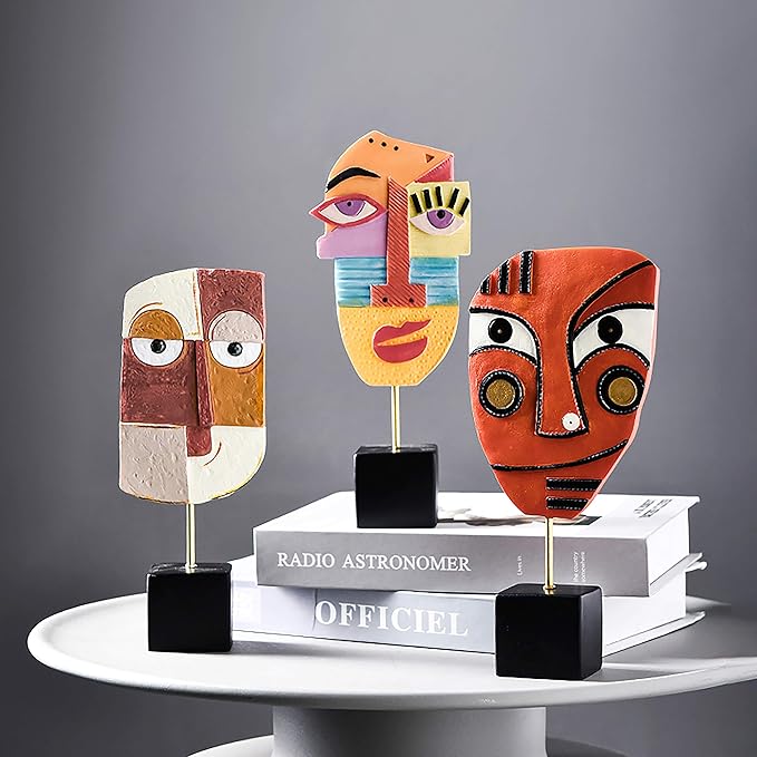 HCCMLOVE High Spirits - Handcrafted Resin Abstract Sculpture for Home Decor, Modern Book Shelf TV Stand, Living Room, Dining Room Table, Bedroom, Office Desktop, Cabinets Decorative Ornaments