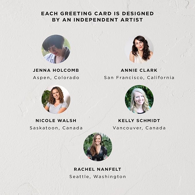 Minted Elegant Thank You Greeting Cards Pack, Set of 5, Thank You Notes Variety Pack, Folded Thank You Cards With Envelopes, Blank Inside for Personal Messages, Designed by Independent Artists
