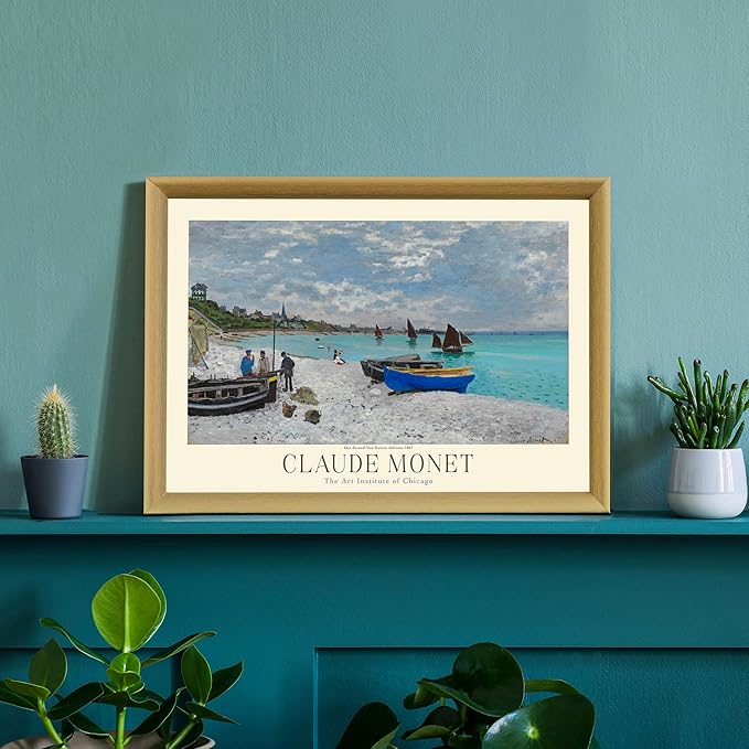 Claude Monet Museum Gallery Exhibition Poster - Art Works Prints, Vintage Print for Home Office Wall Decor (Collection 1) - 16x20 Inches