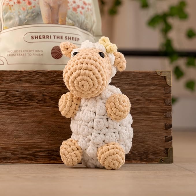 Amigurumi Crochet Kit for Beginners Adults and Kids, Learn to Crochet Kits for Adults Beginner with Easy Yarn, Stuffed Crochet Animal Kit with Step-by-Step Video Tutorials - Farm Collection Bundle