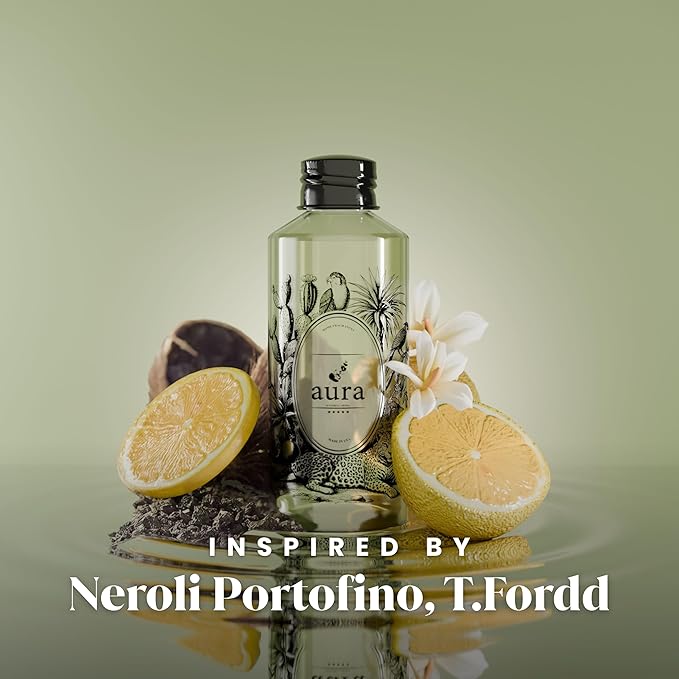 A U R A - Ischia Fragrance Oil for Waterless Scent Diffuser - Inspired by T. Ford Neroli Portofino | 3.4 fl oz / 100 ml Essential Oil Blend for Aromatherapy & Hotel Collection Diffuser