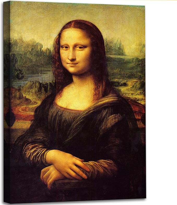 msspart Canvas Prints Wall Art Mona Lisa by by Leonardo DaVinci, The World Classic Paintings Reproductions for Living Room