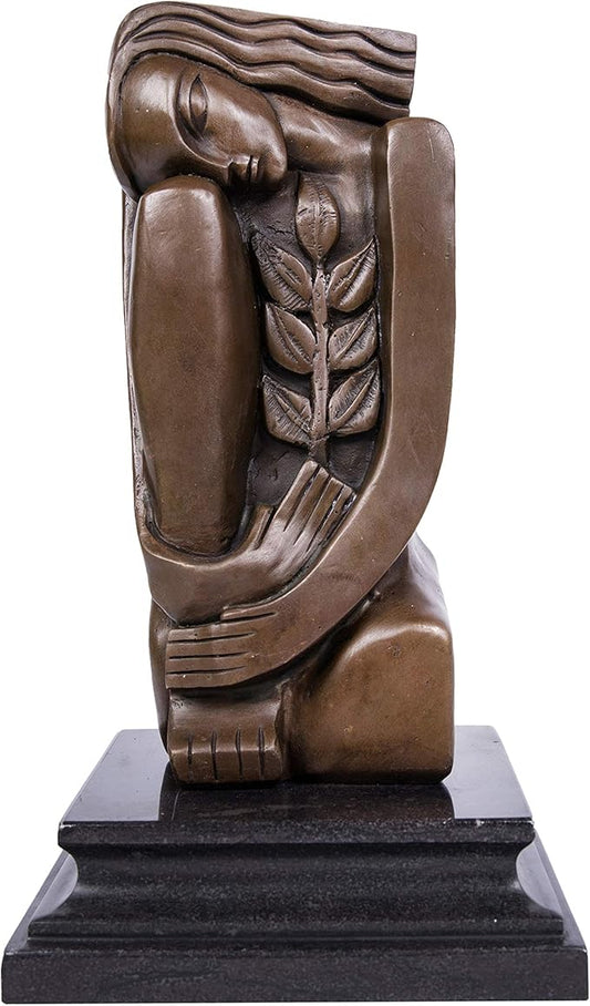 Toperkin Abstract Sculpture Bronze Female Statue Metal Figurine BSE-001