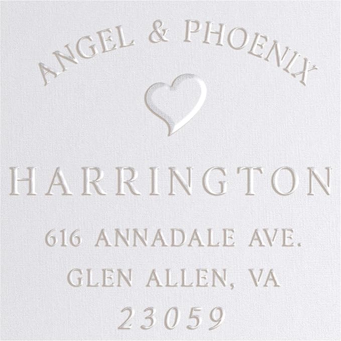 Address Embosser Seal Round Custom Monogram Embosser, Personalized Embossing Seal, Personalized Stamp, Hand Desk Embosser. for Office 1.65 inch (Seal 4)