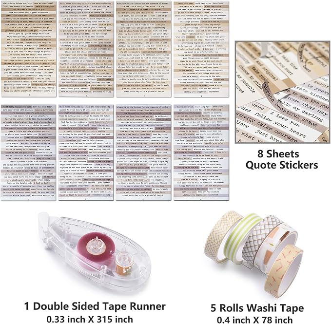 JOYCHOIC Vintage Scrapbooking Supplies Aesthetic Journaling Kit, Scrapbook Large Collection for Bullet Junk Journal, Arts Craft Collage, Beginners, Girls Ephemera Teenage Teens School