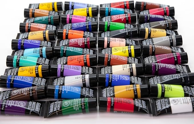 Liquitex BASICS Acrylic Paint Set, 48 x 22ml (0.74-oz) Tube Set